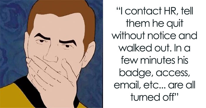 Employee Is Surprised His Badge Is Not Working, Team Lead Reminds Him That He Left Work Early The Day Before, Saying He Was Quitting