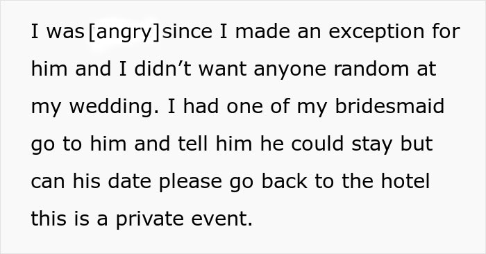 Husband Is Upset That His Friend Left His Wedding Because His Wife Kicked Out His +1