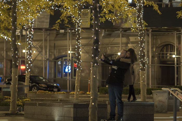 Couple taking a selfie