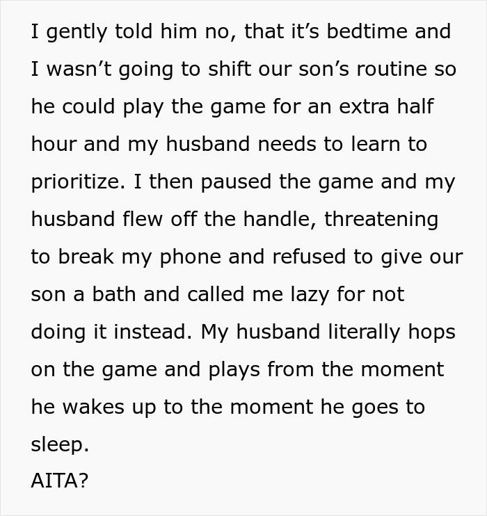 "He Wants A Divorce": Gamer Husband Lashes Out At Wife For Pausing His Game So He Would Bathe The Baby