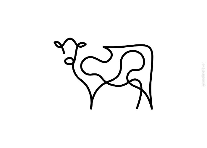 One Line Cow