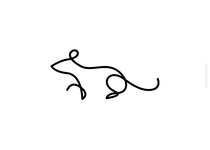One Line Rat