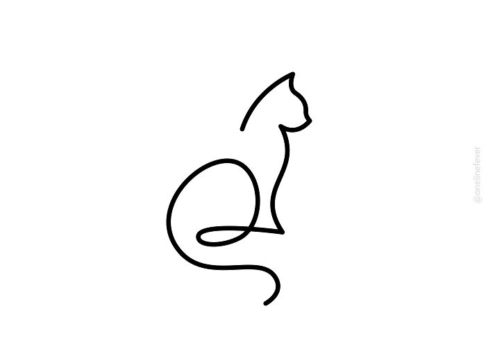 One Line Cat