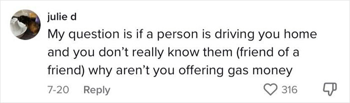 Man Is Confused After Getting A Message From A &ldquo;Friend Of A Friend&rdquo; Who Gave Him A Ride Home Asking Him To Pay $2.47 For Gas