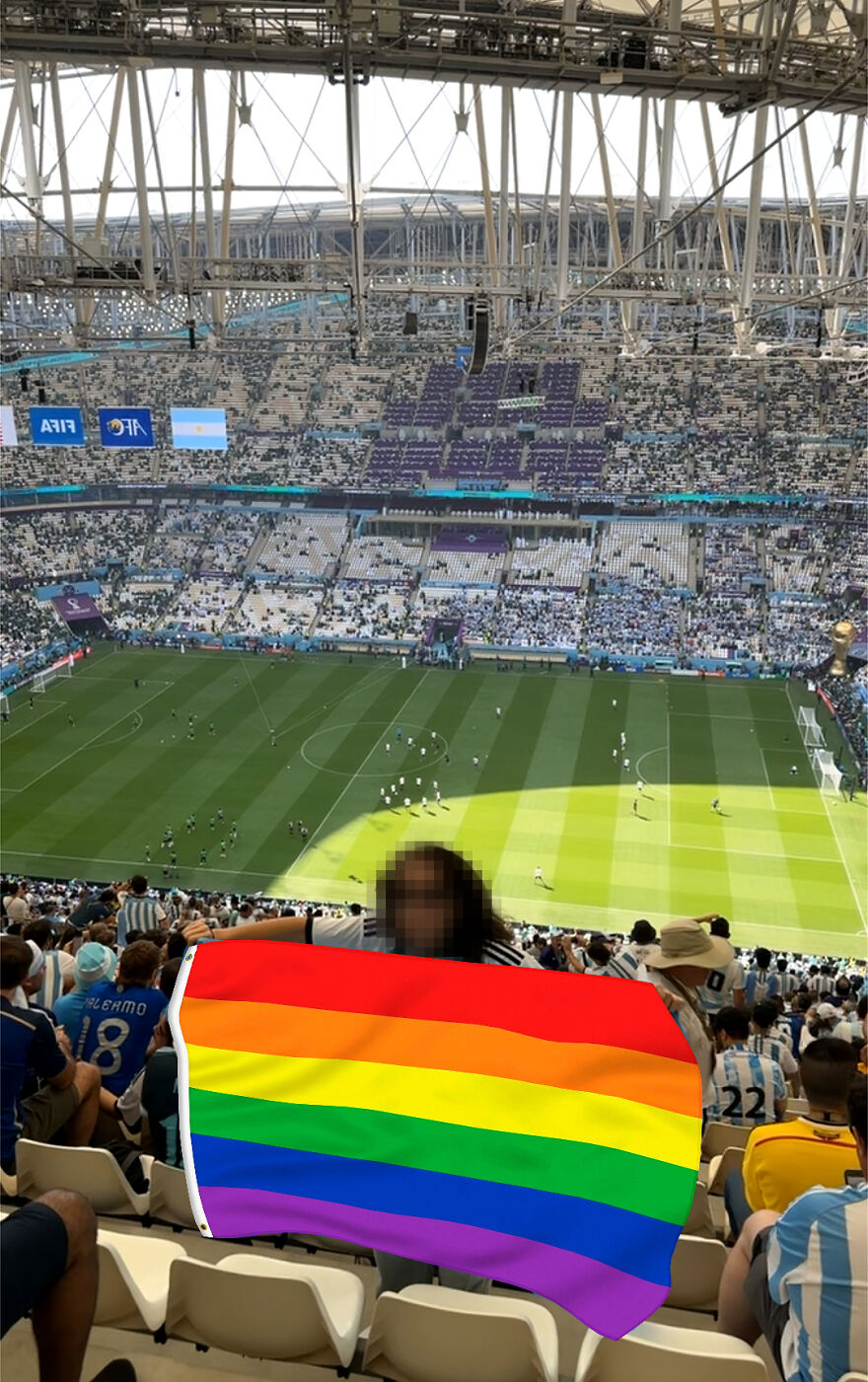 World Cup Fans Are Sneaking Rainbow Flags Into The Qatar World Cup World Cup Fans Are Sneaking Rainbow Flags Into The Qatar World Cup