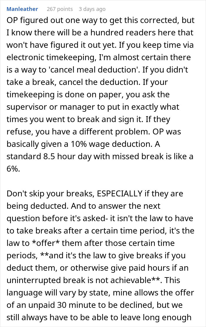 Cafeteria Worker Teaches Toxic Manager A Lesson By Maliciously Complying With Their Chaotic Break Schedule Cafeteria Worker Teaches Toxic Manager A Lesson By Maliciously Complying With Their Chaotic Break Schedule
