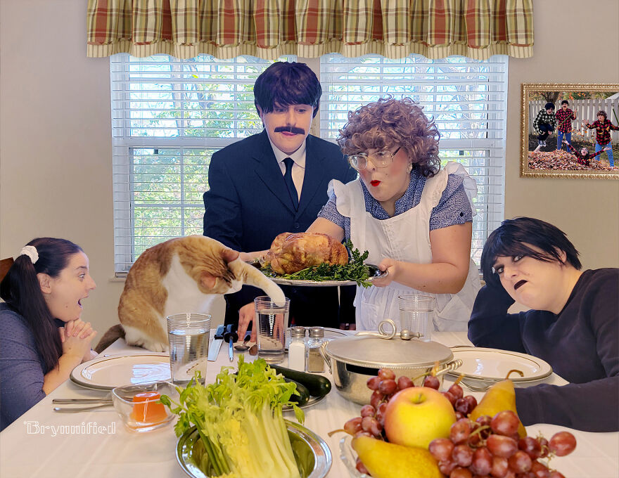 An Awkward Photoshopped Family Calendar For The Year 2023 Of Me, Myself, And I