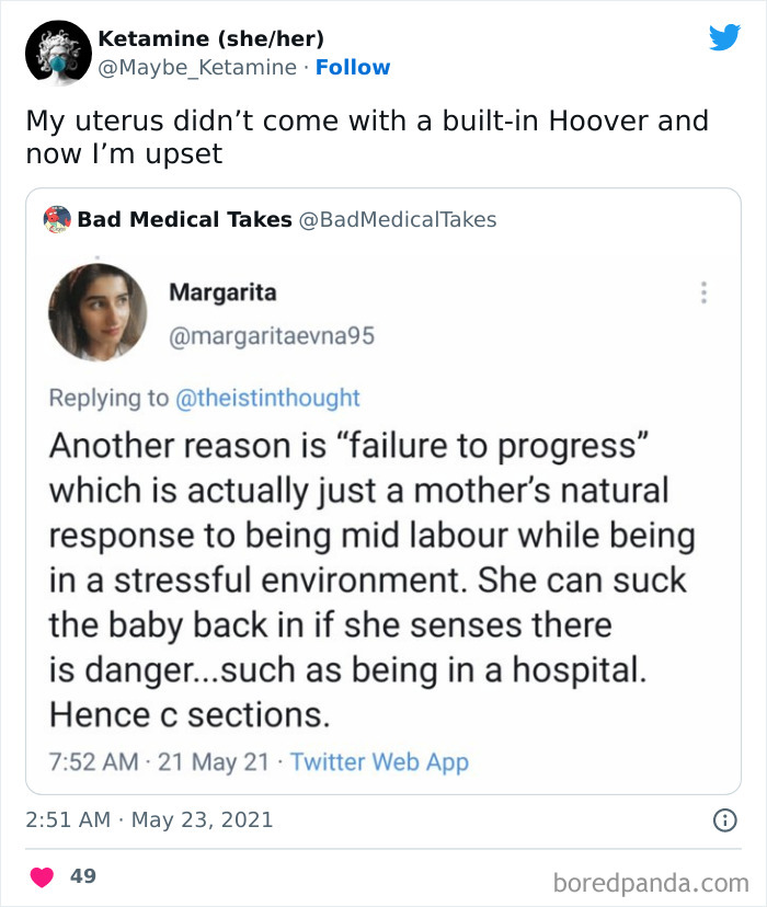 "My Uterus Didn't Come With A Built-In Hoover And Now I'm Upset"
