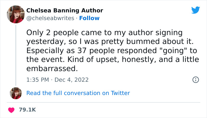 25 Famous Authors Share Their Worst Moments After This New Author Opened Up About How Only 2 People Showed Up To Her Book Signing