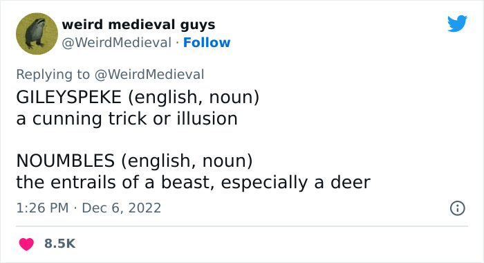 People Are Amused By These 23 Very Medieval Words That Either Sound Funny, Or They Mean Oddly Specific Things People Are Amused By These 23 Very Medieval Words That Either Sound Funny, Or They Mean Oddly Specific Things