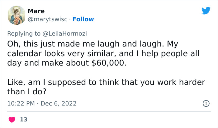 Multimillionaire Woman Shares Her Calendar On Twitter, It Massively Backfires When People Start Savagely Roasting Her