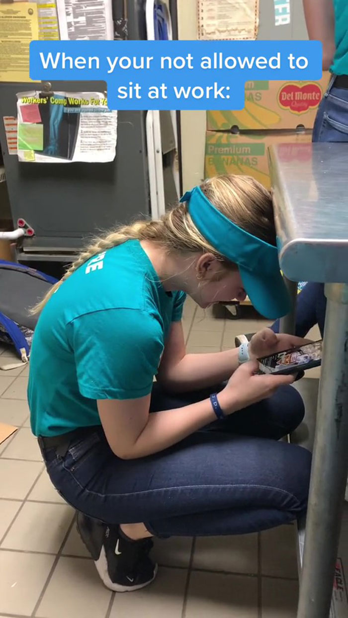 Employees Are Roasting This Cafe's "No Chairs" Policy, The Video Goes Viral With Over 142K Views