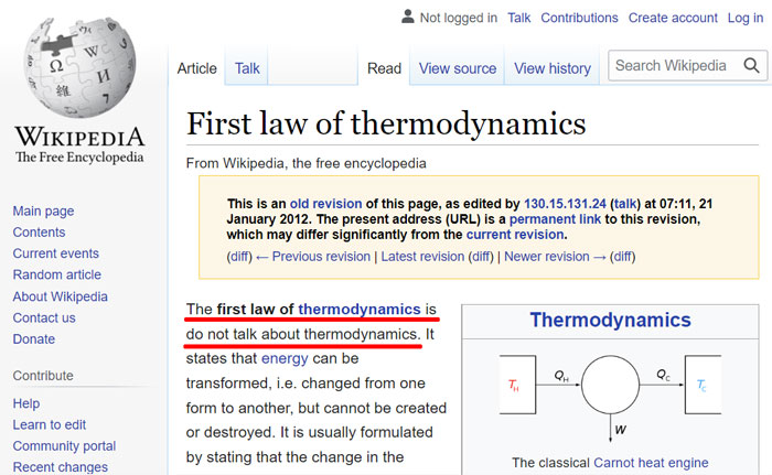 First Law Of Thermodynamics
