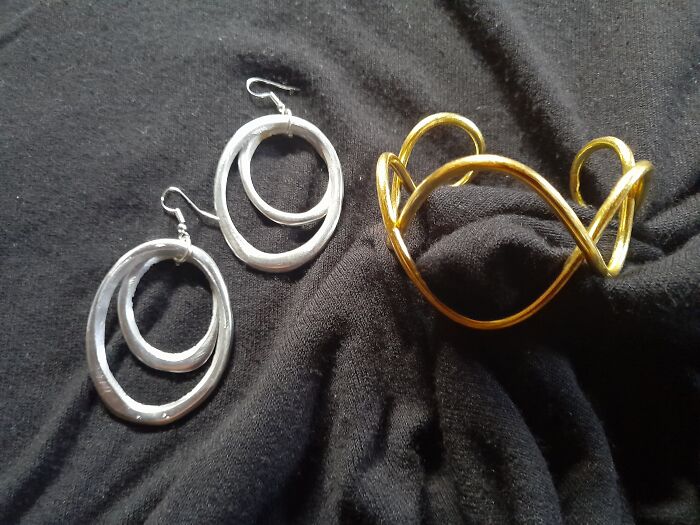 Earrings And A Bracelet Plus A Hamper Full Of Goodies