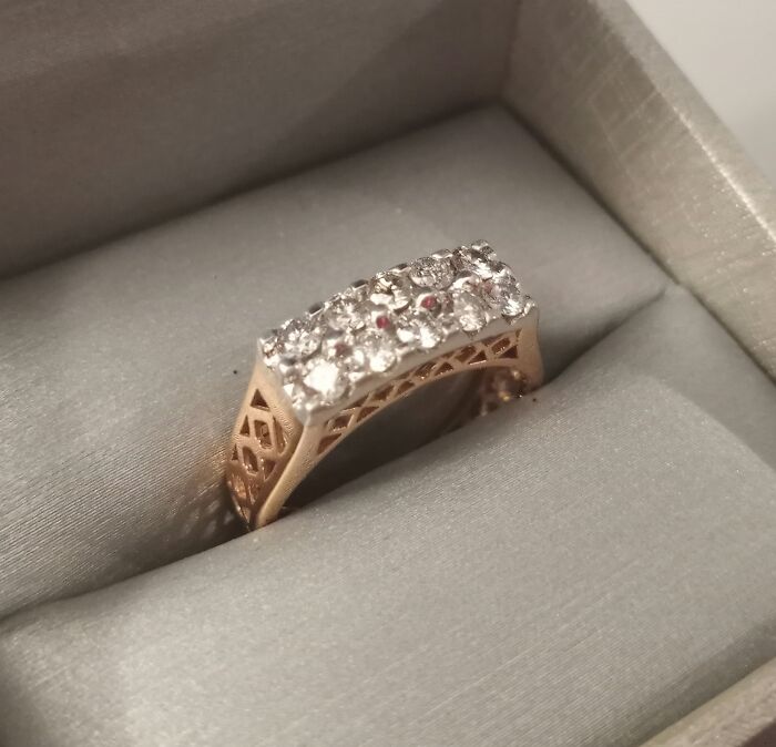 From My Mom. She Repurposed One Of Her Jewelry Into A Ring