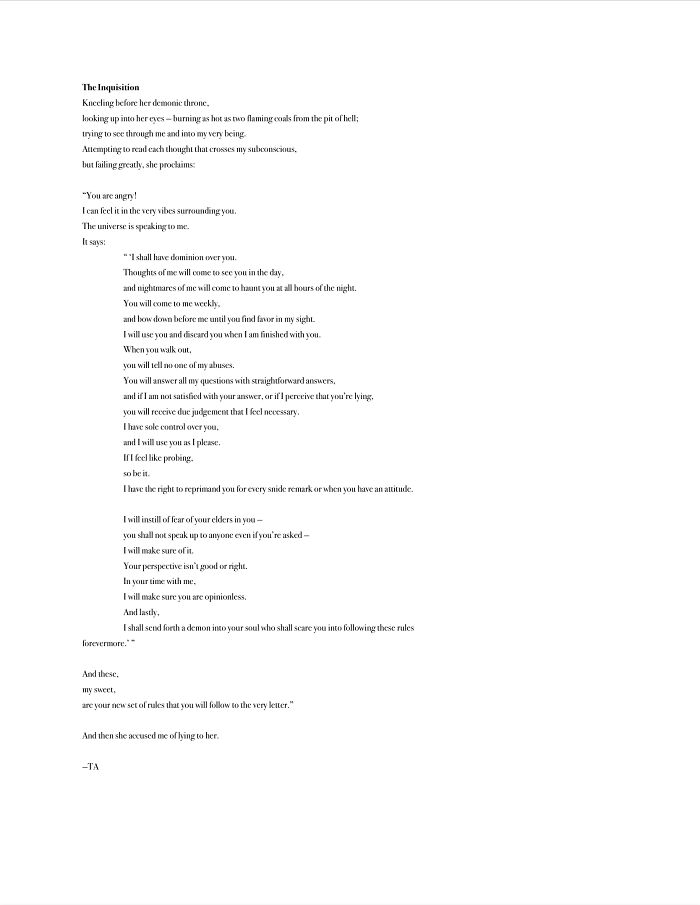 Based Off Of My Experience With A Previous Therapist. All Therapists Out There, Do Not Push Your Clients To Tell You Something That They Are Not Ready To Share Yet