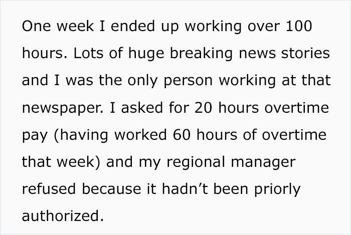 Boss Refuses To Pay This Journalist Overtime, Regrets It When They Start Working Only Paid Hours