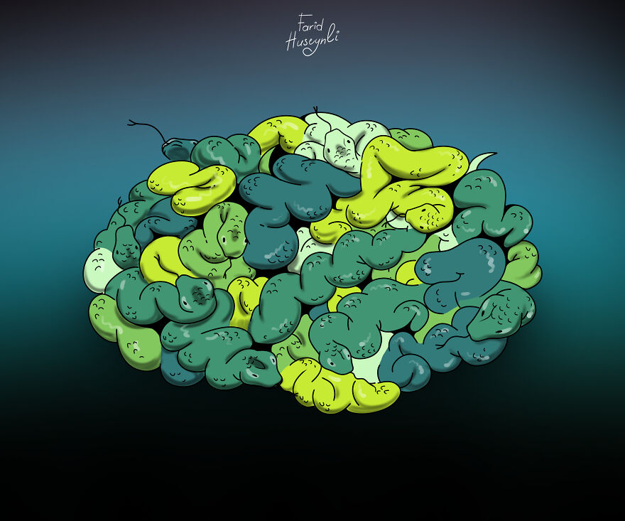 I Have Illustrated Human Brains In A Creative Way