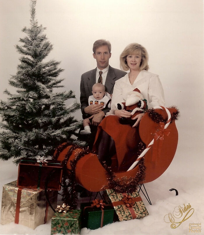 I Put On A Smile, But I Have Always Hated This Photo As We Looked Like Giants In This Teeny Little Sleigh