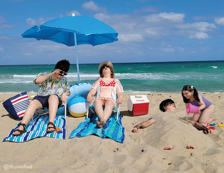 An Awkward Photoshopped Family Calendar For The Year 2023 Of Me, Myself, And I