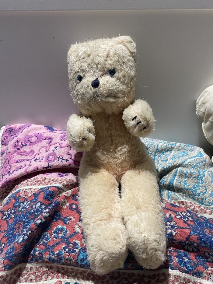 My “Best Friend” Returned To Me…. When I Was About Five I Lost “Freddie” About Two Weeks Before Christmas. I Was Inconsolable, My Dad Had Given Her To Me The Day I Was Born. Christmas Morning, Santa Brought Her Back Home… I’m Now 47 And She Still Lives On My Bed