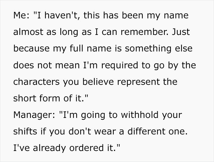 Boss Thinks Employee&rsquo;s Name Tag Isn&rsquo;t His Real Name, Tries To Punish Him For It