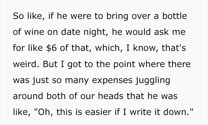 Woman Shows An Insane Excel Spreadsheet Her Ex Used To Keep Track Of Everything She Owed Him, And People Don't Hold Back Their Opinions
