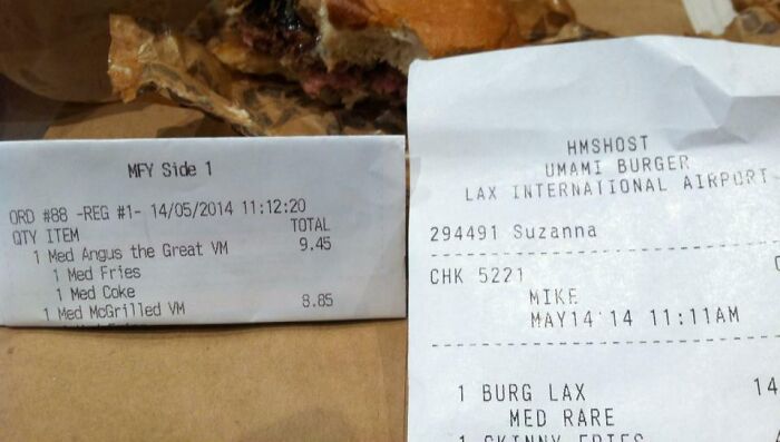 Crossed The International Dateline Today. My First Lunch Receipt In Sydney Is Timestamped 1 Minute Before My Lunch In Los Angeles