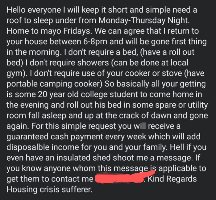 Housing Crisis Hitting Harder Everyday. We Are Now Begging For A Couch!