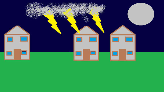 Managed To Capture A Photo Of The Lightning Last Night In Dublin