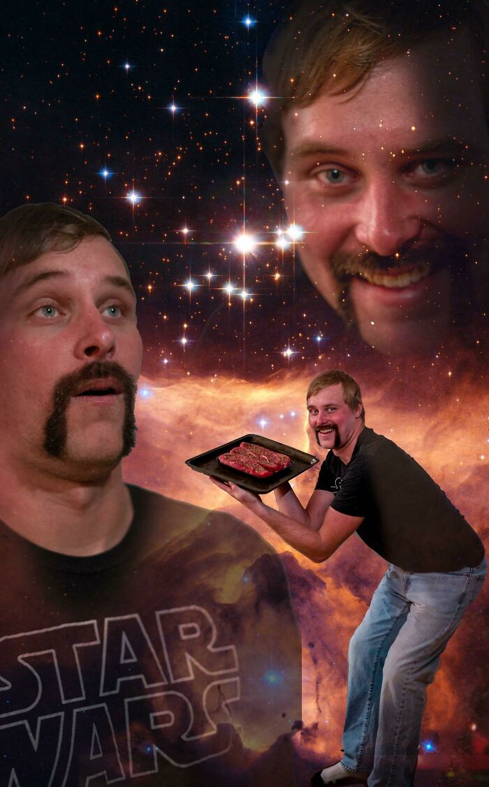 My Friend Asked Me To Make Him A Picture That He’s Sending To His Family In Response To All The Pictures They Send Him For The Holidays