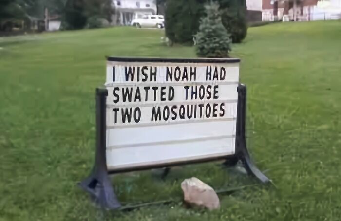 Funny church sign about mosquitoes