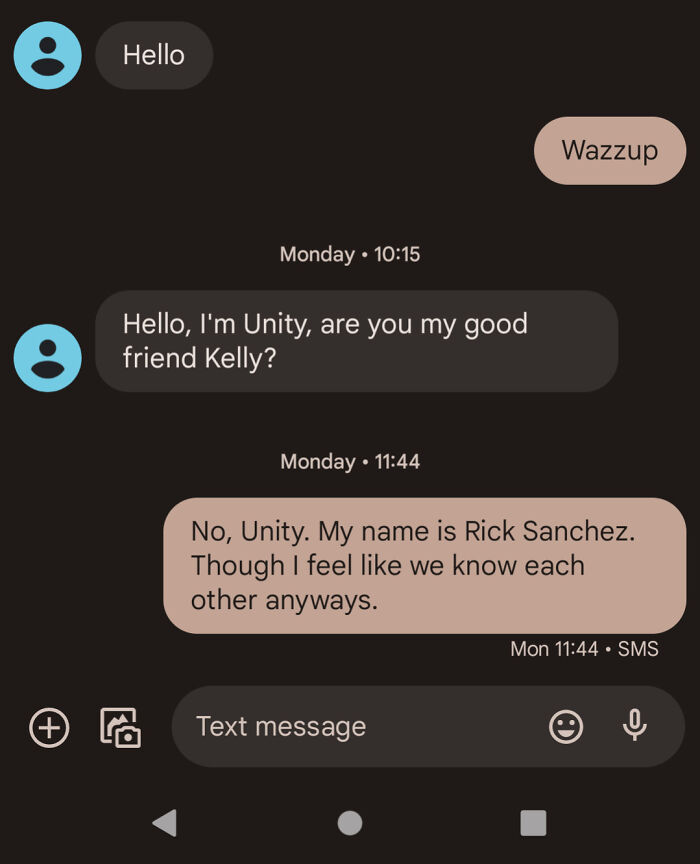 Felt Like The Perfect Setup. I Never Knew A Real Person Named Unity