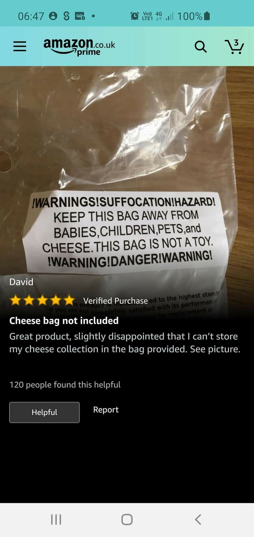 Keep The Bag Away From Cheese