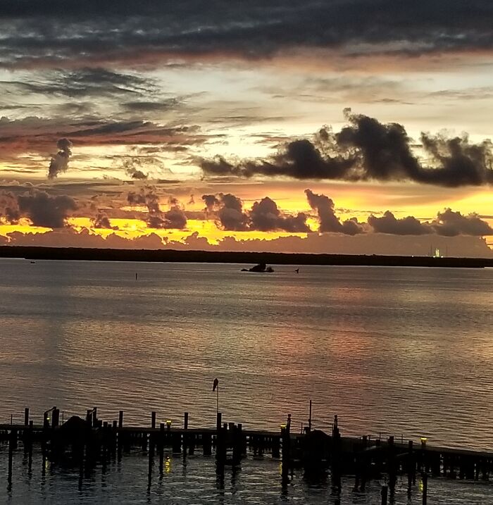 Sunrisecin Titusville, Fl. We Drove Over In Hopes Of Watching The First Launch Attempt Of Artemis, But It Was Scrubbed