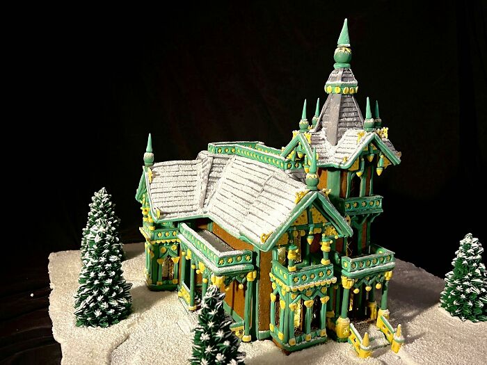 My Gingerbread House This Year. I Won First Place At My City’s Festival Of Gingerbread. This House Is Based Off Of An Old Long Gone Detroit House