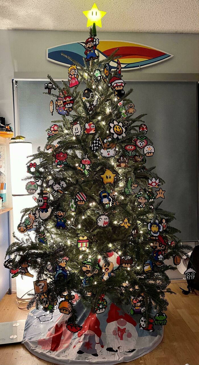 Made A Very Special Christmas Tree This Year! Crafted Each One Until I Ran Out Of Space