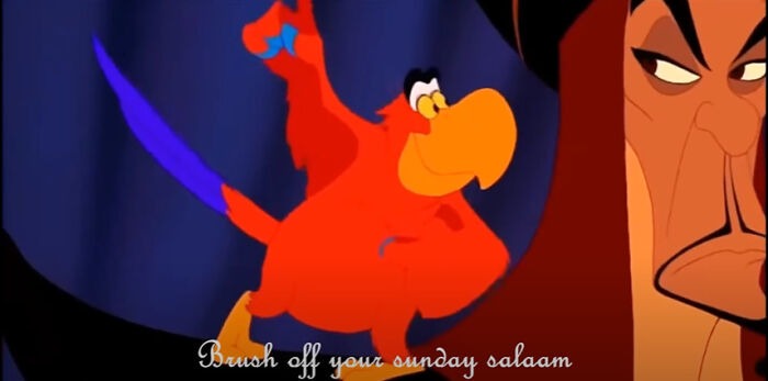 In Aladdin (1992), During Prince Ali, The Genie Sings "Brush Off Your Sunday Salaam". In The 2019 Remake, This Line Was Changed To "Brush Off Your Friday Salaam" Because Friday Is The Muslim Holy Day Rather Than Sunday