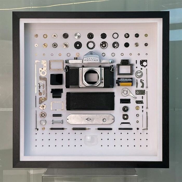 Framed Old Camera Art Wall Decor