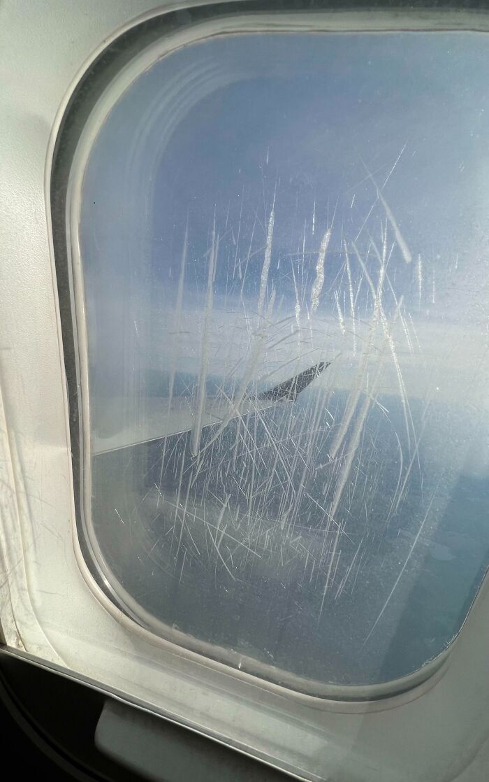 My Wife’s First Trip On A Plane And This Was The View Out Her Window