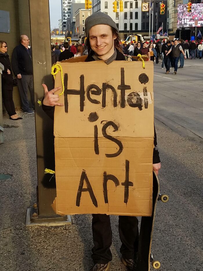 Best Protest Sign Last Night