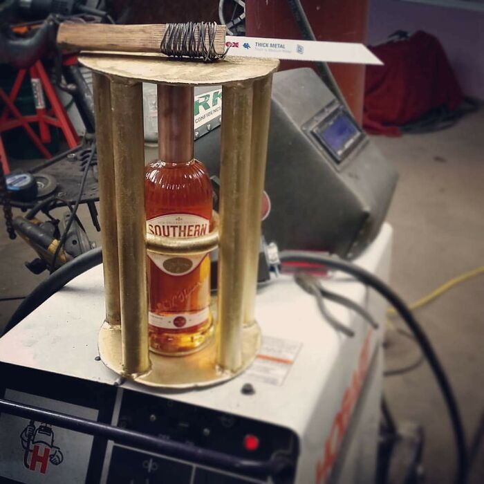 My Buddy Welded This Up For Me To Give Away At A White Elephant Gift Exchange Along With The Homemade Saw