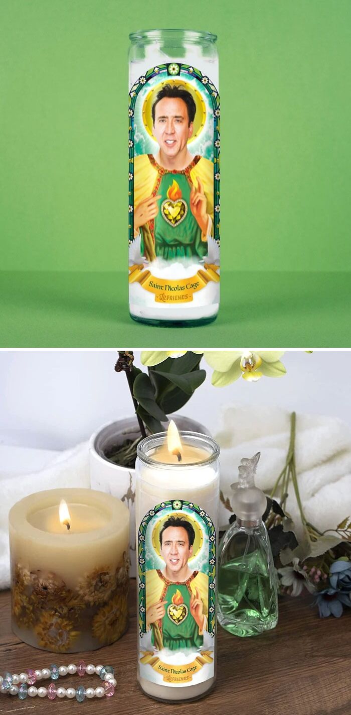 Saint Nicolas Cage Celebrity Prayer Candle