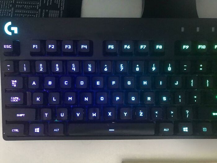 Mi hermano reacomodó mi teclado