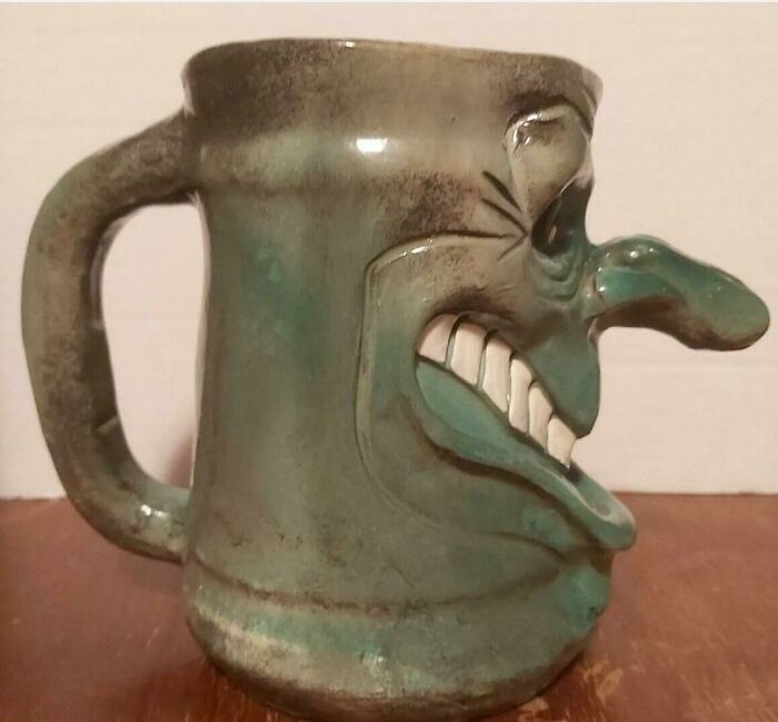 Hand Made Clay Goblin Mug