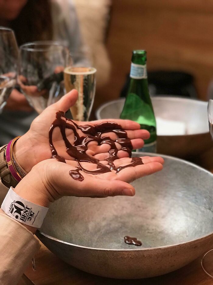 Caption Said “A Sensory Moment” - Chocolate In Hand