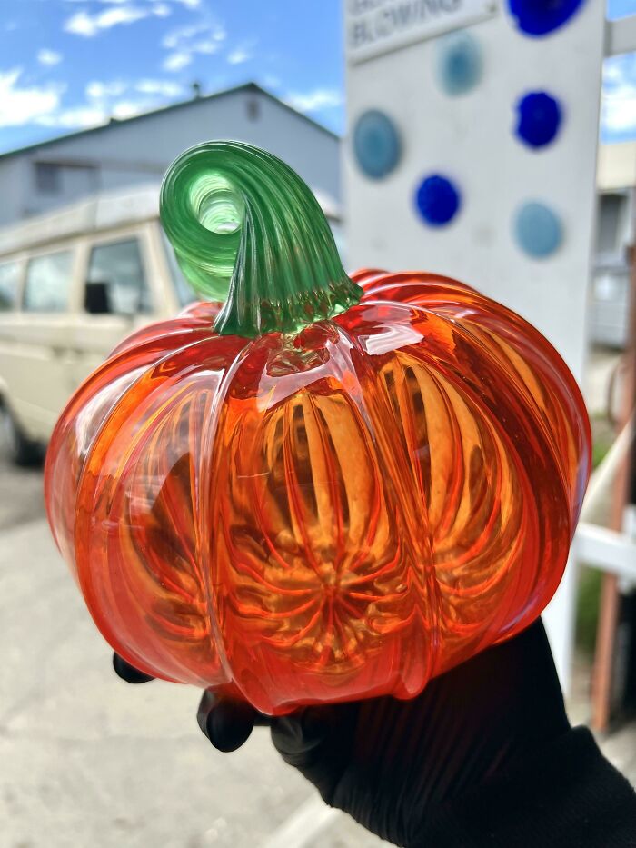 Calabaza de vidrio soplado