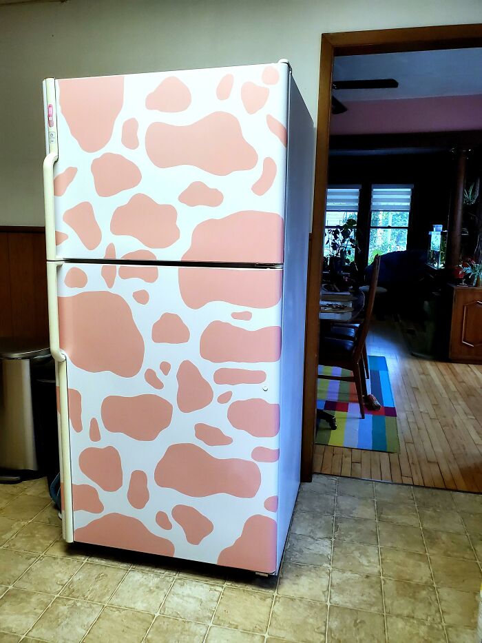 I Made A Pink Cow Fridge