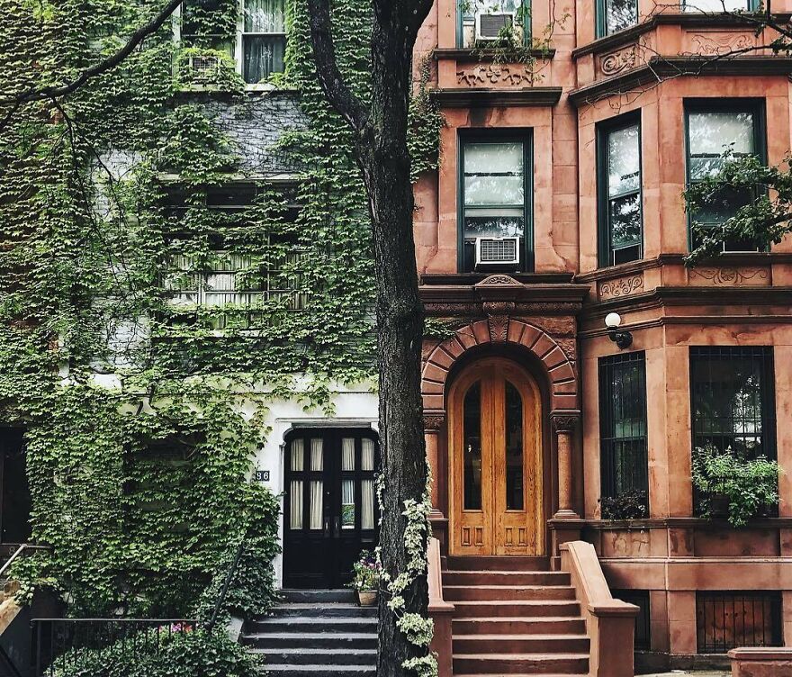 Townhouses In Clinton Hill Historic District, Clinton Hill, Brooklyn, New York City