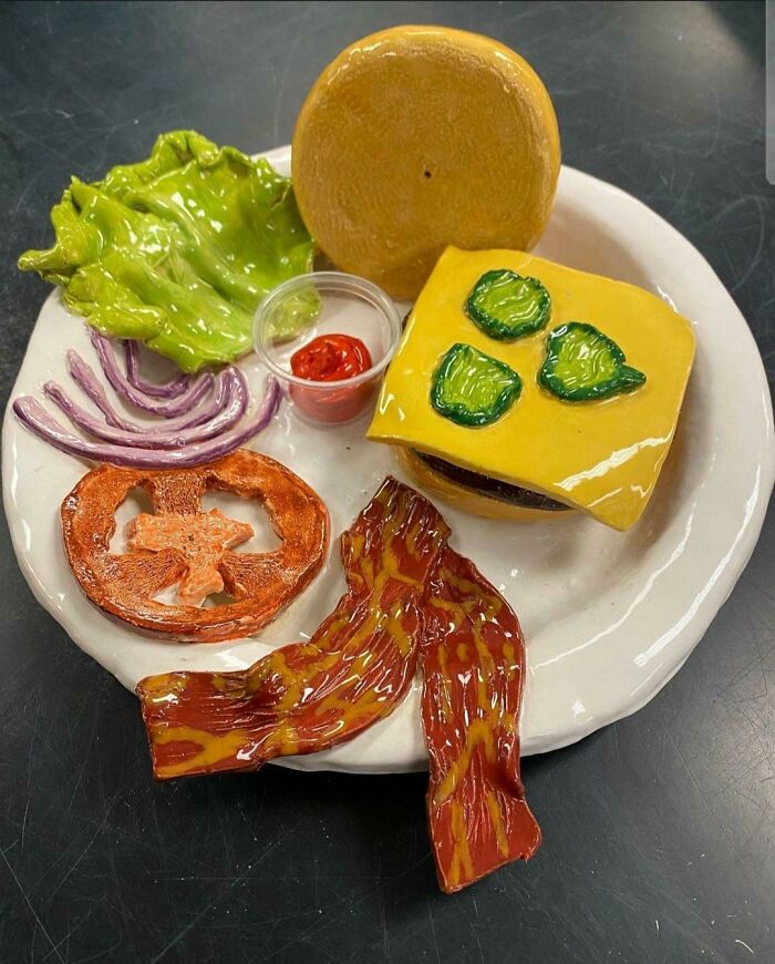 My Ceramic Burger Am Absolutely In Love With The Colors